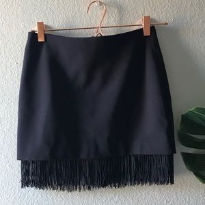 Cute H&M dark blue skirt with fringe.